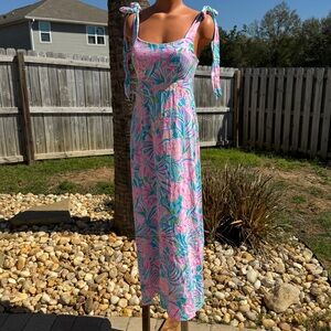 LILLY PULITZER MALEKA Maxi Dress Tropical Punch Small